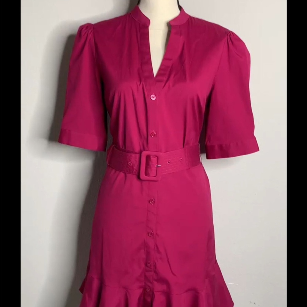 Veronica Beard Molly Cotton-Blend Belted Mini Dress - Picture 3 of 4